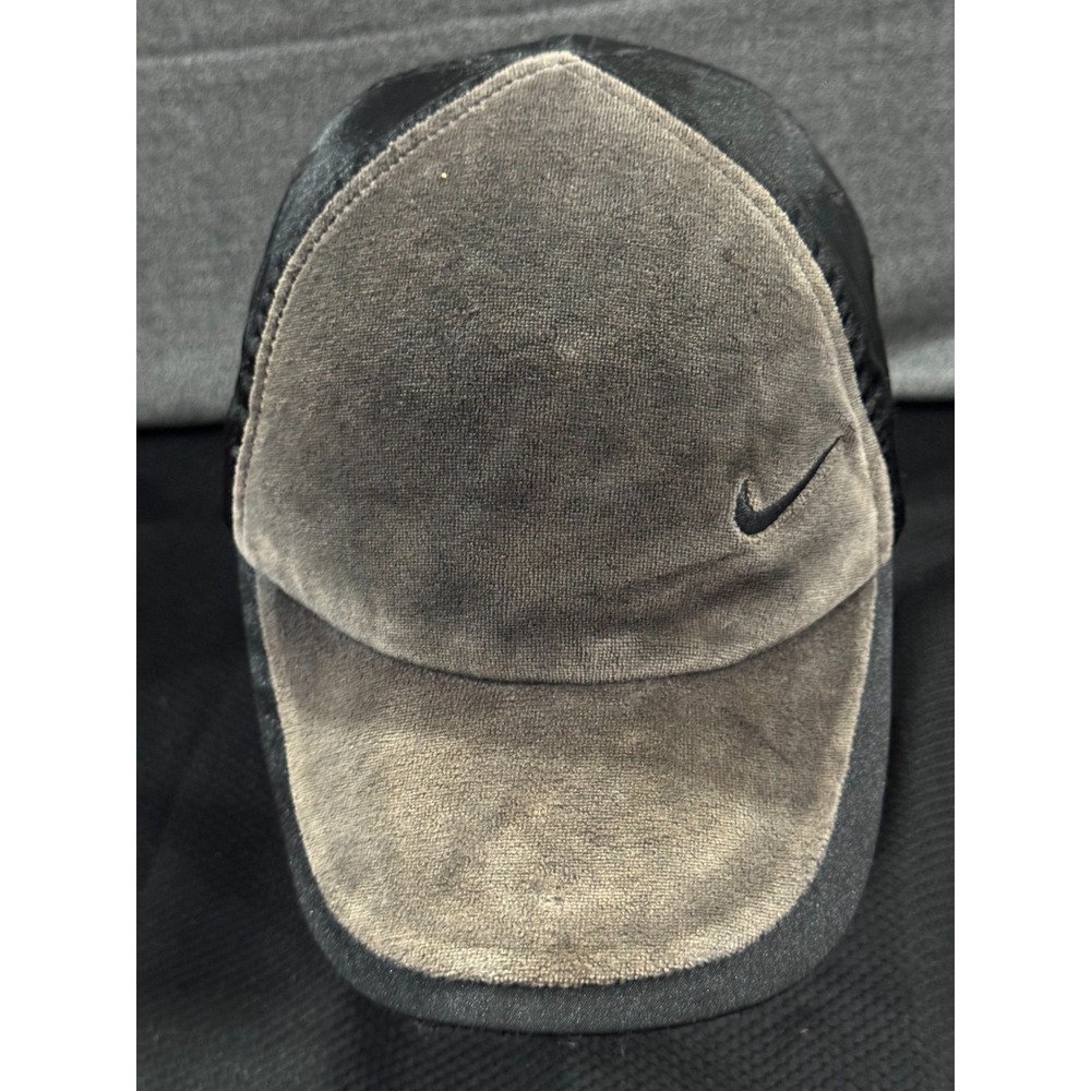 Vintage Nike Baseball Cap Unisex One Size Gray 100%‎ Polyester Swoosh Logo Hat